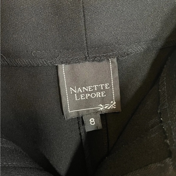 Nanette Lepore Wide Leg Trousers Dress Pants Black Women’s Size 8 Flare - Picture 6 of 11